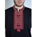 Embroidered t-shirt for men "Traditions" red on black